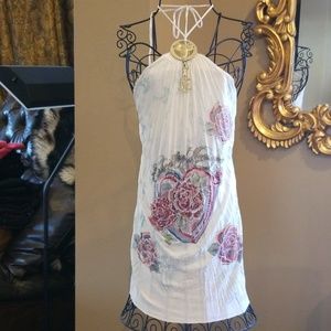 Christian Audigier Halter dress